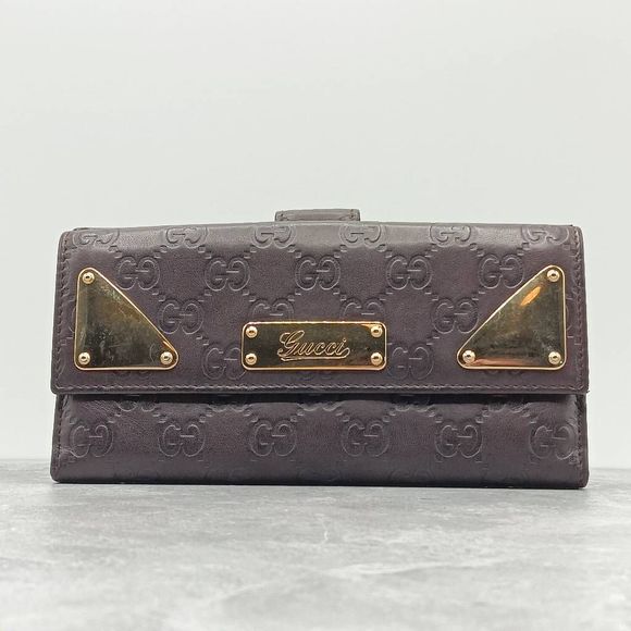 Gucci Guccissima Indy Continental Wallet Brown Large Size - Picture 1 of 16